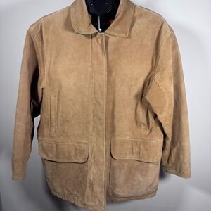OutBrook Suede Leather Jacket Mens Medium Tan Western Ranch Coat